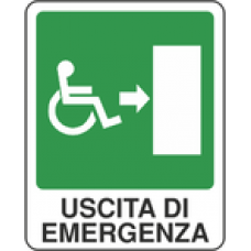 cartello uscita emergenza percorso disabili cartello uscita emergenza percorso disabili